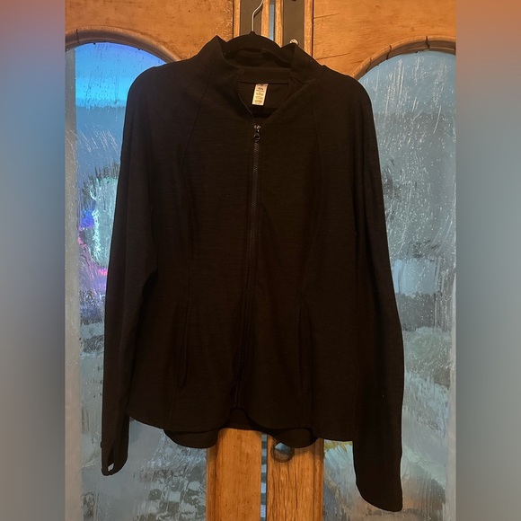 Yogalicious Black Bomber Jacket Versatile Zip-Up - Picture 1 of 3